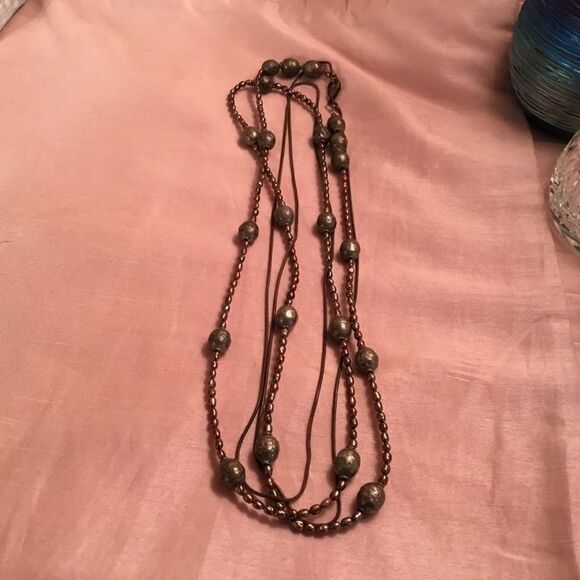Jewelry - Coppertone Beaded Double Strand Necklace